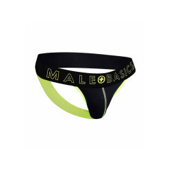 MALE BASICS Jockstrap NEON MaleBasics Noir-Jaune